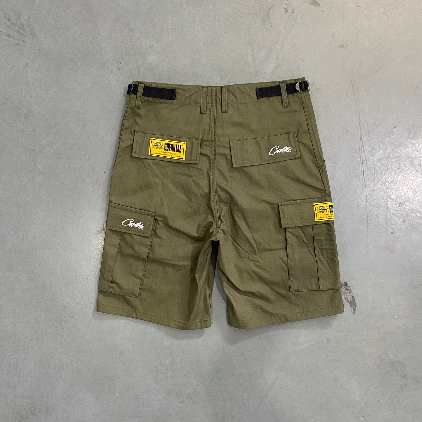 CORTEIZ OLIVE GREEN CARGO SHORTS