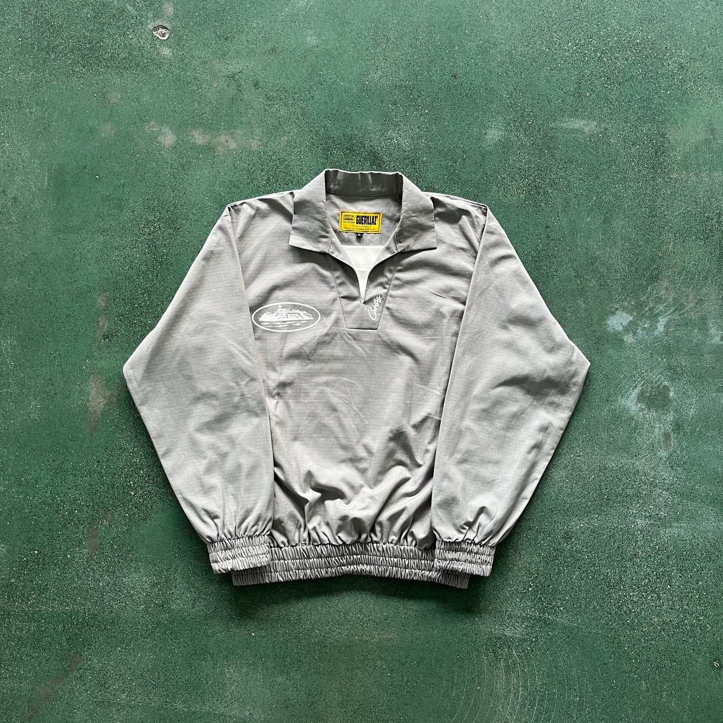 CORTEIZ STADIUM GREY VARSITY JACKET