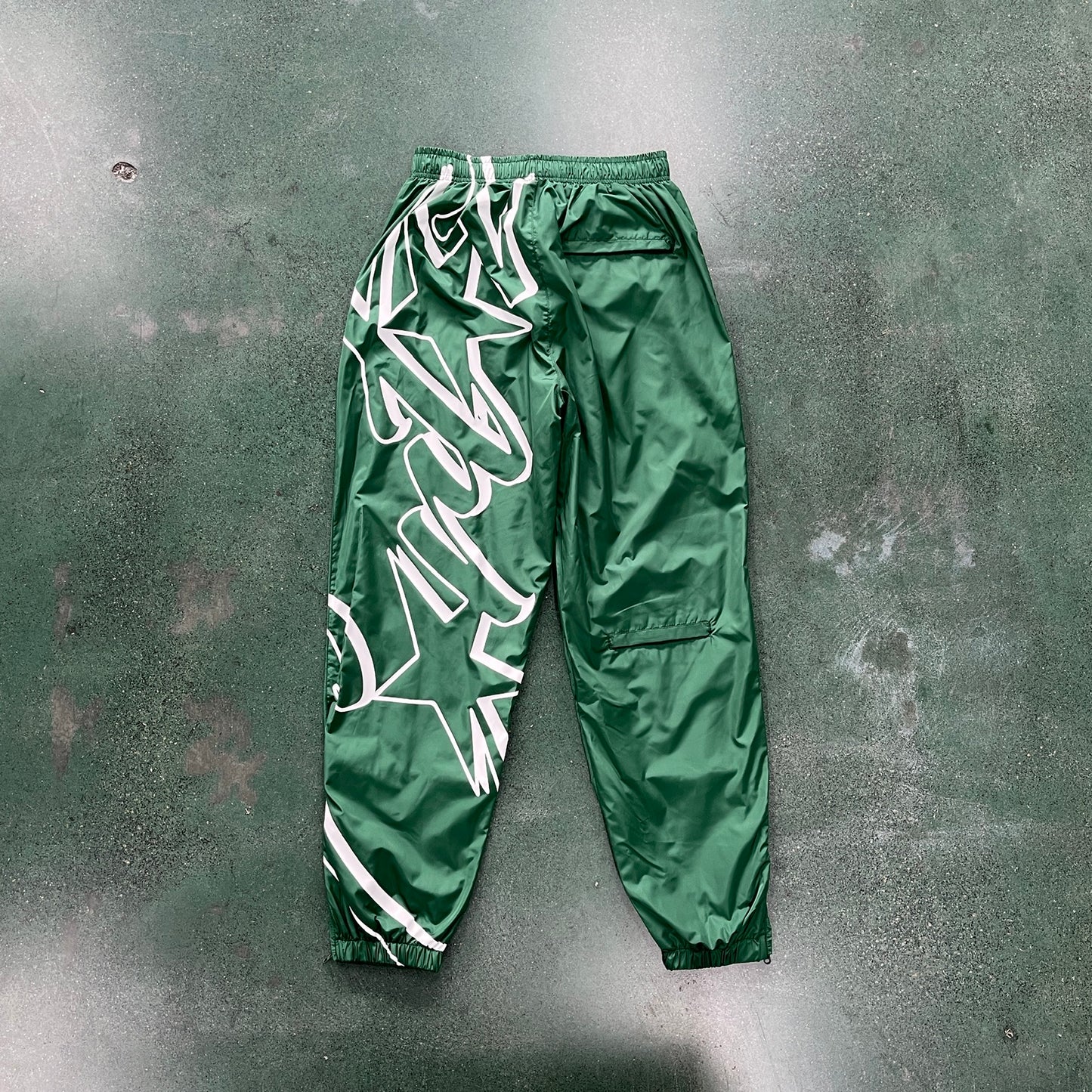CORTEIZ GREEN NYLON JOGGERS