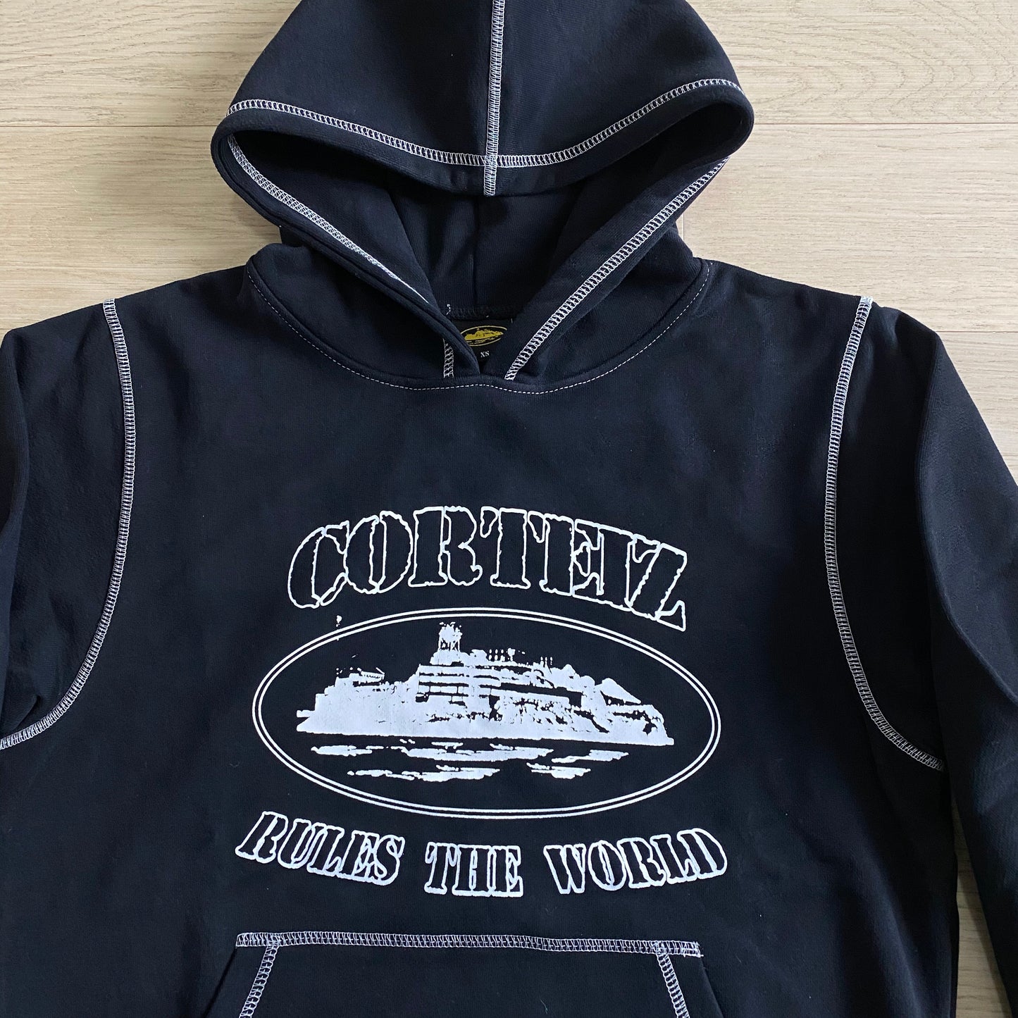 CORTEIZ ALCATRAZ BLACK/WHITE HOODIE