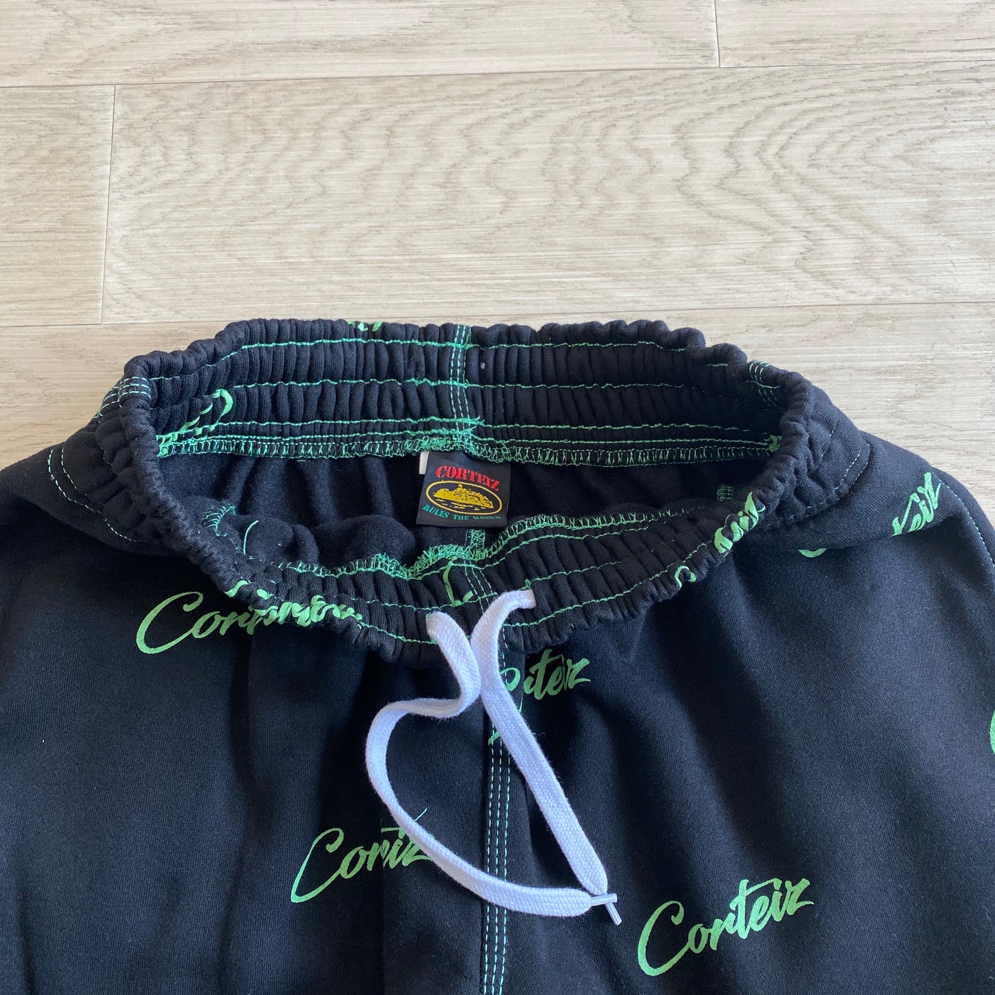 CORTEIZ BLACK/GREEN JOGGERS