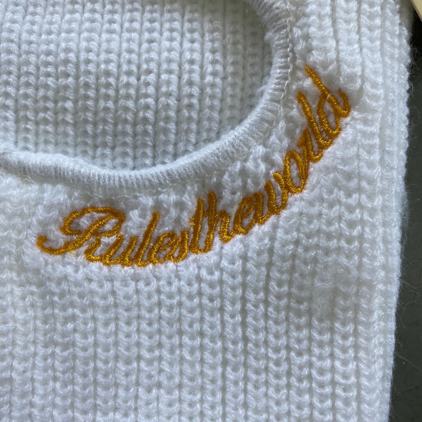 CORTEIZ WHITE/YELLOW BALACLAVA