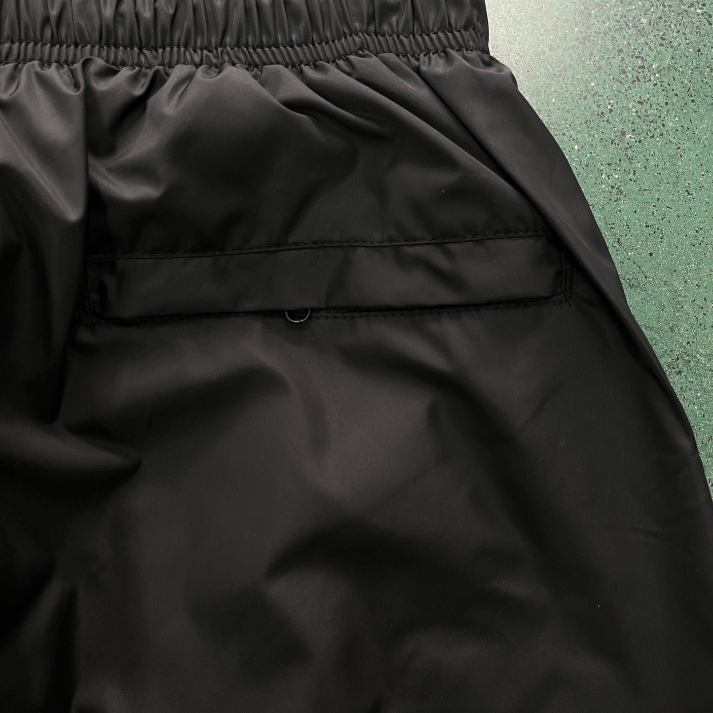 CORTEIZ ALL BLACK NYLON JOGGERS