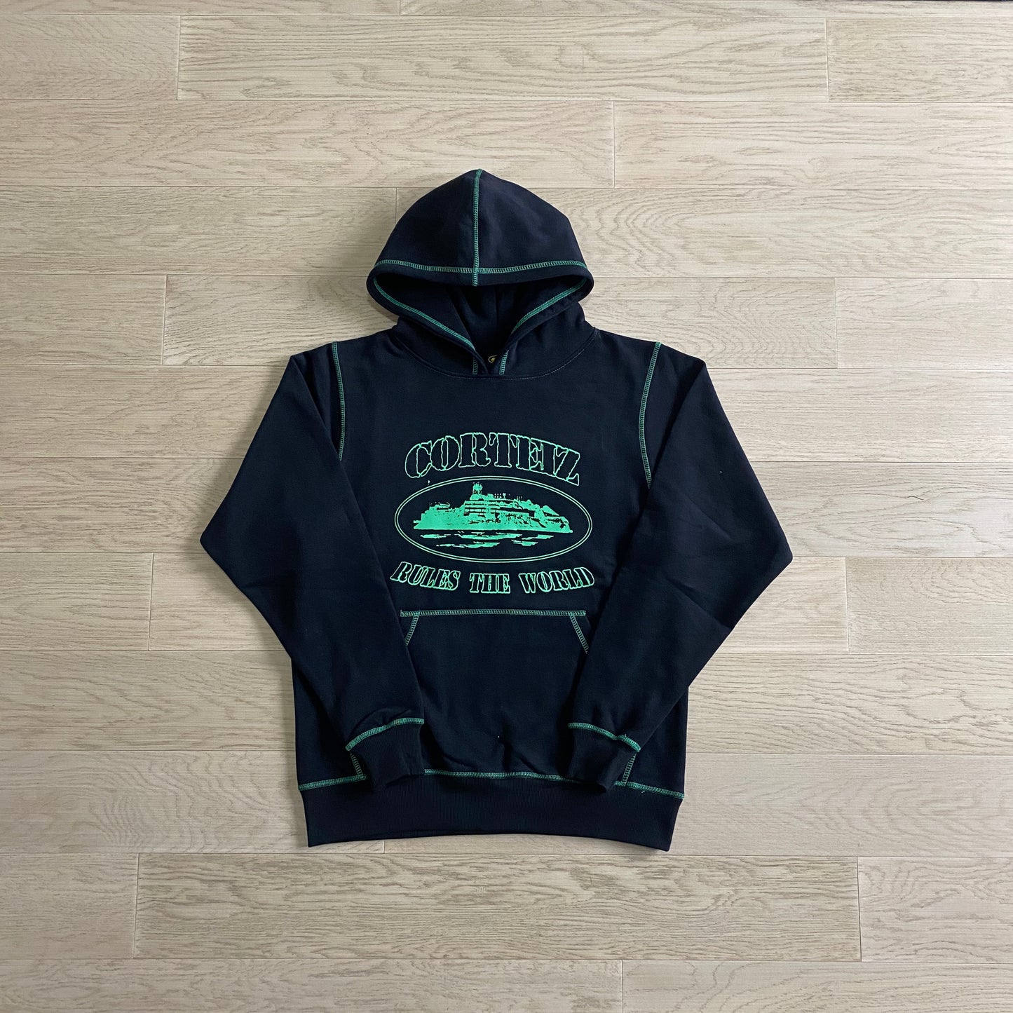 CORTEIZ ALCATRAZ BLACK/GREEN HOODIE