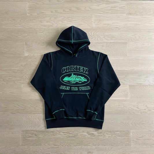 CORTEIZ ALCATRAZ BLACK/GREEN HOODIE