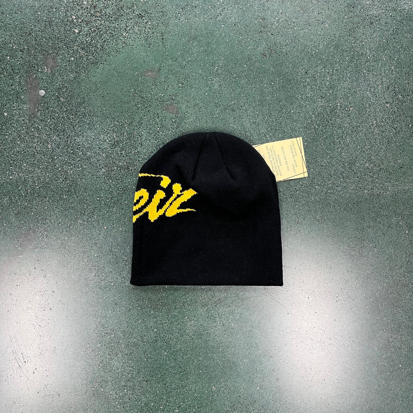CORTEIZ BLACK/YELLOW BEANIE