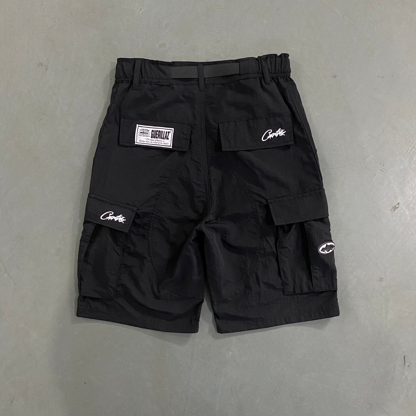 CORTEIZ BLACK/WHITE NYLON SHORTS