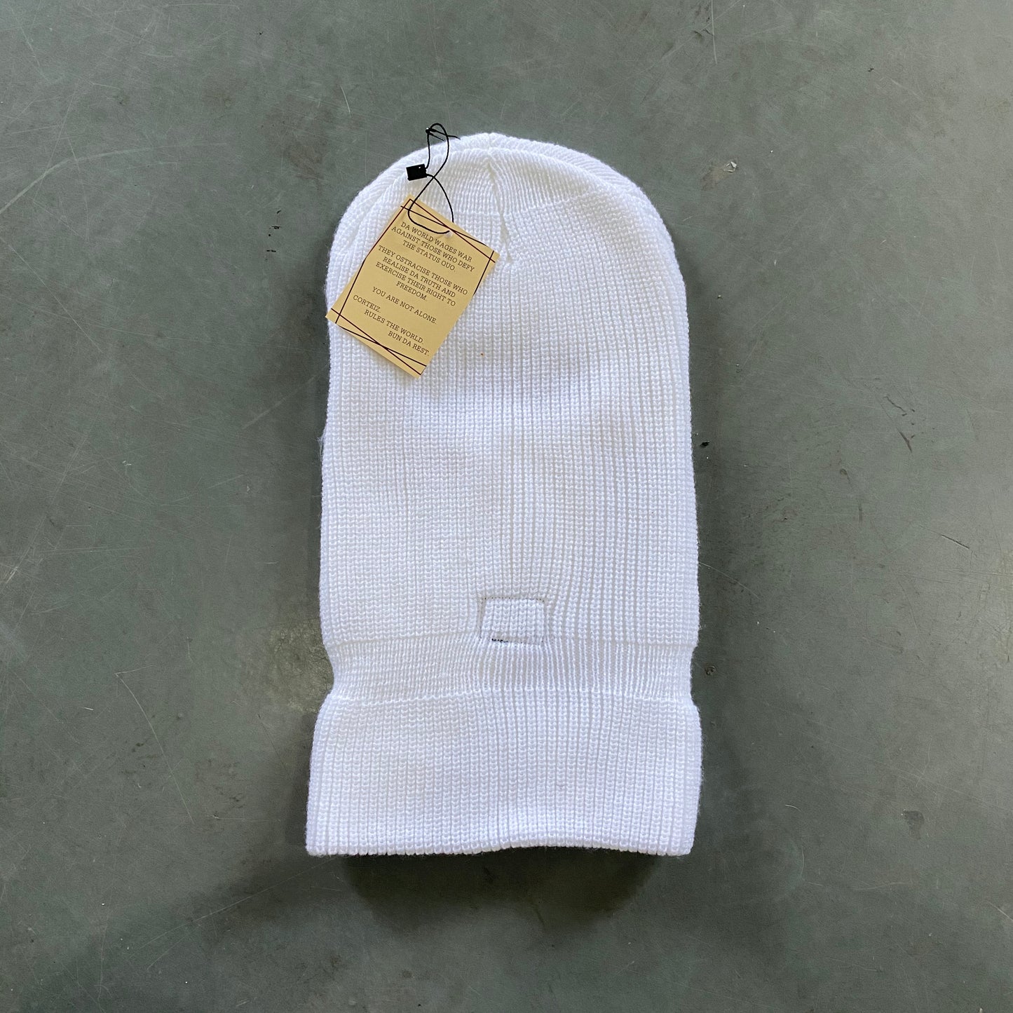 CORTEIZ WHITE/YELLOW BALACLAVA