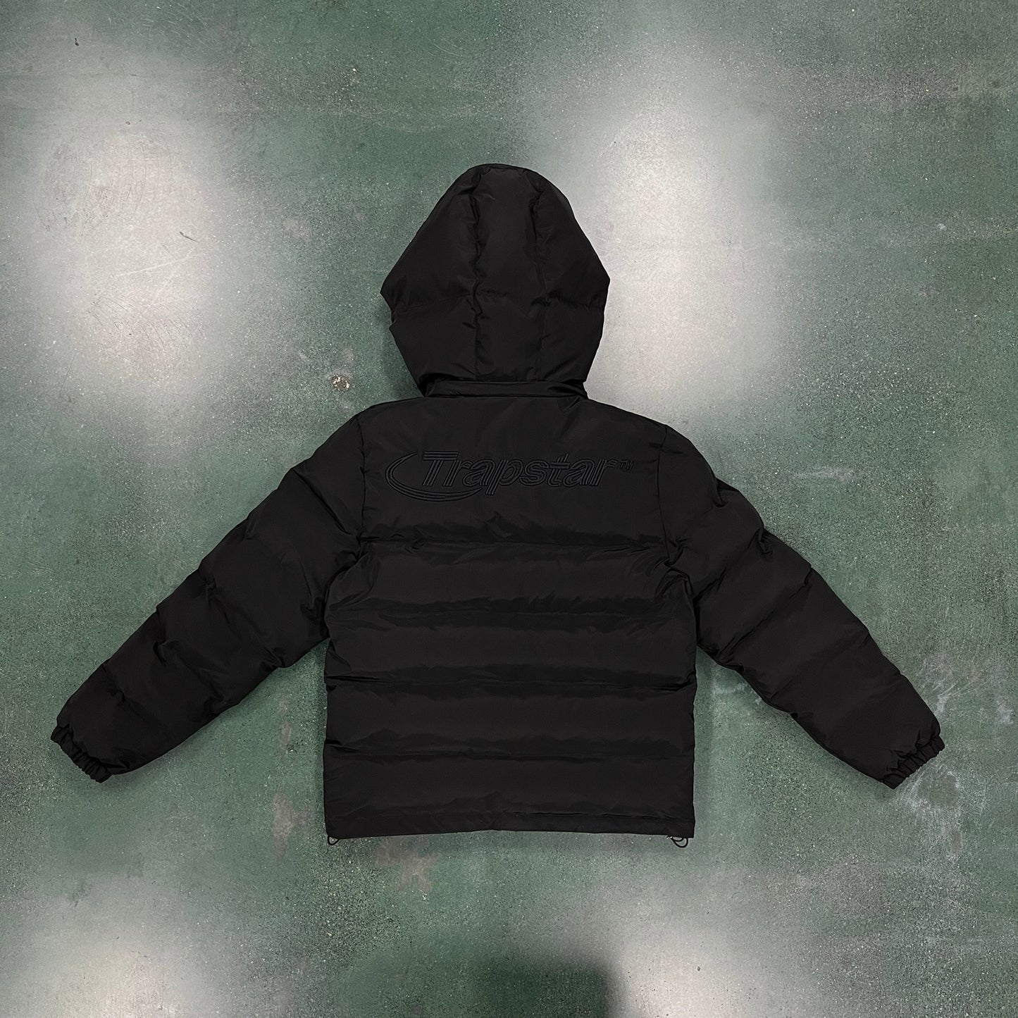 TRAPSTAR HOODED PUFFER - TRIPLE BLACK