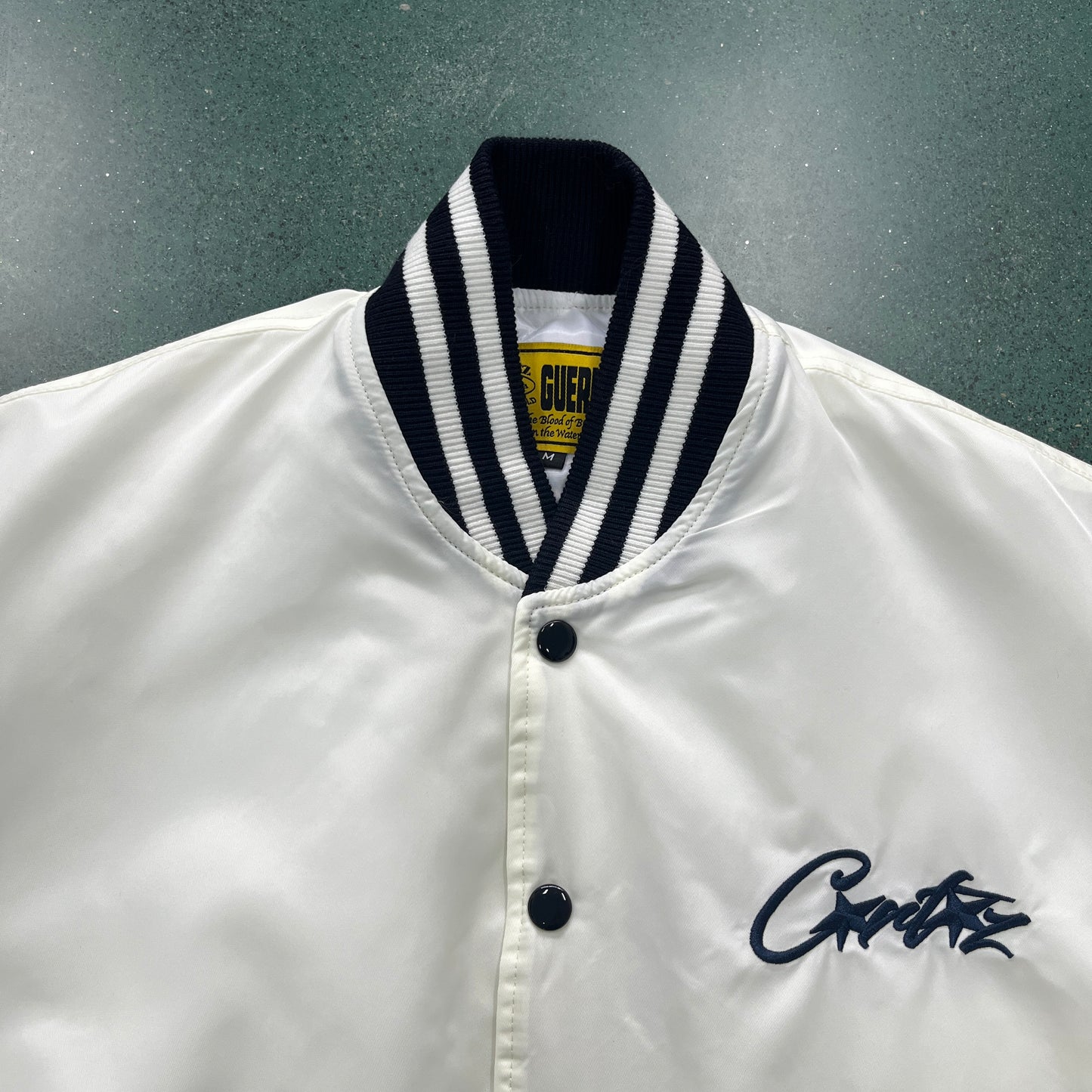 CORTEIZ STADIUM WHITE VARSITY JACKET