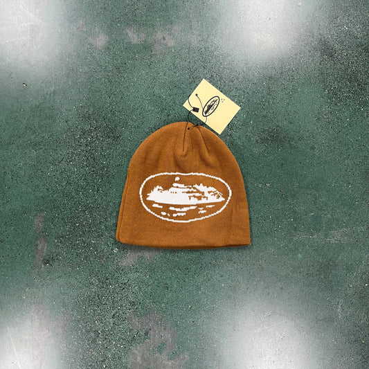 CORTEIZ ALCATRAZ BROWN BEANIE