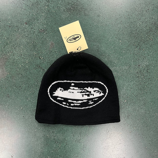 CORTEIZ ALCATRAZ BLACK/WHITE BEANIE