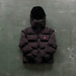 TRAPSTAR HOODED PUFFER JACKET - BLACK RED