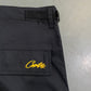 CORTEIZ BLACK/YELLOW CARGO SHORTS