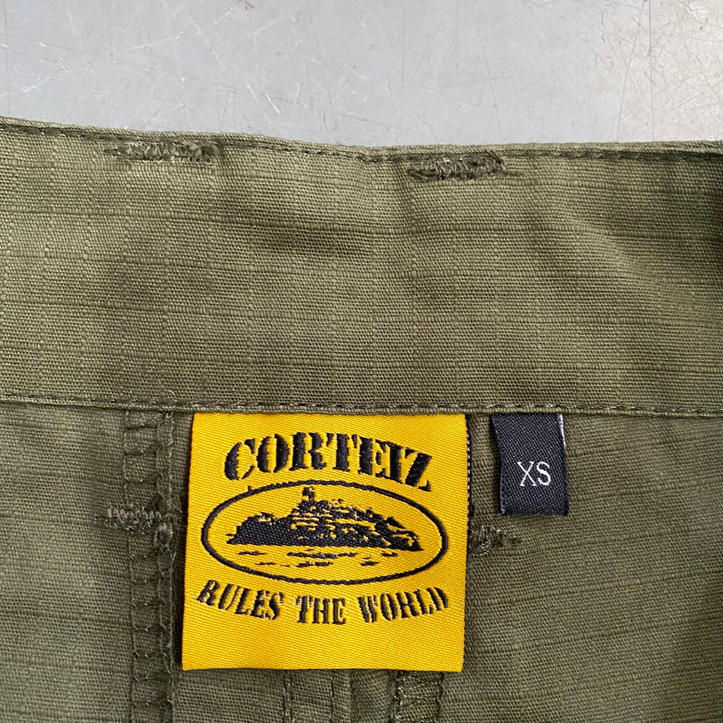 CORTEIZ OLIVE GREEN CARGO SHORTS