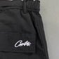 CORTEIZ BLACK/WHITE NYLON SHORTS