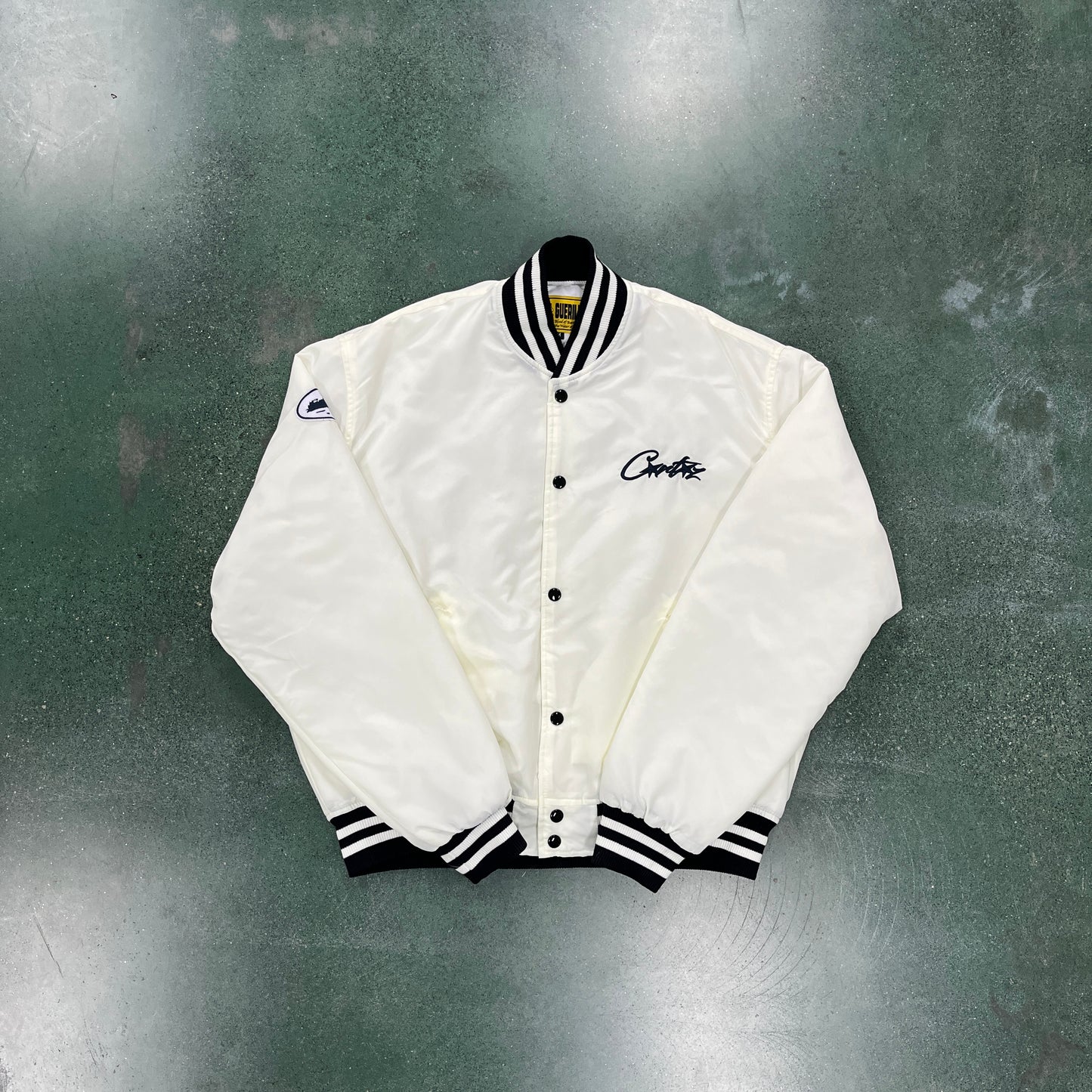 CORTEIZ STADIUM WHITE VARSITY JACKET