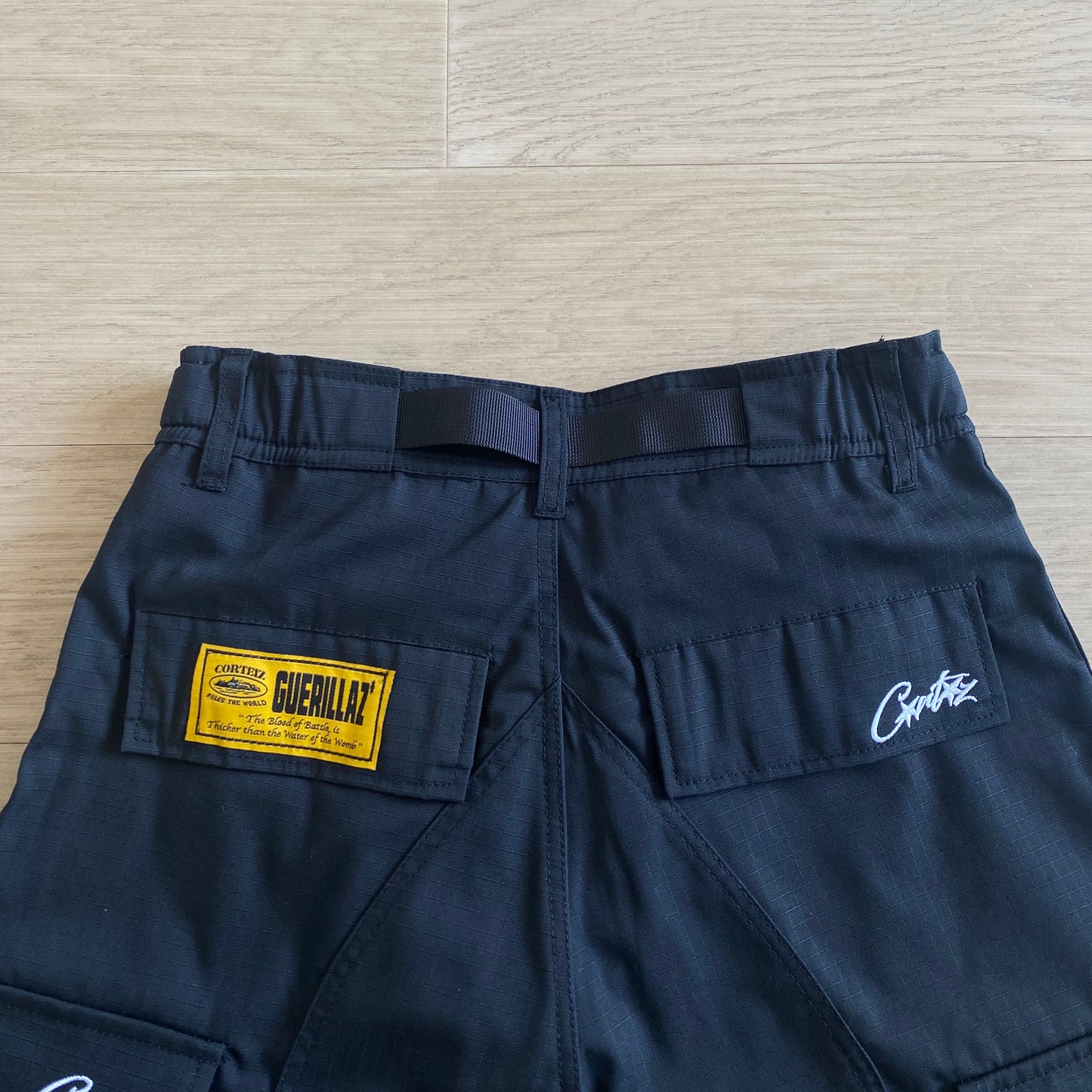 CORTEIZ BLACK/WHITE CARGO SHORTS
