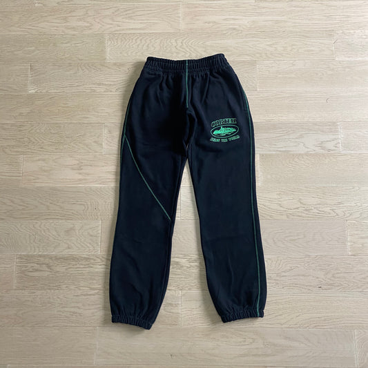 CORTEIZ ALCATRAZ BLACK/GREEN JOGGERS
