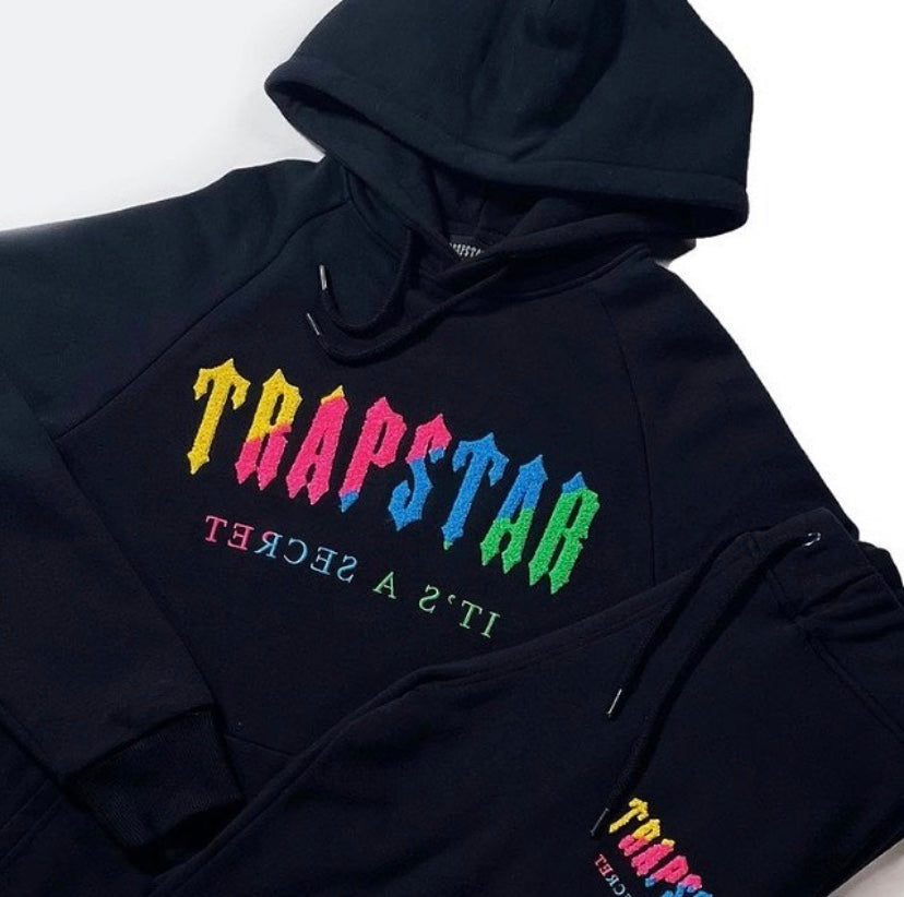 TRAPSTAR RAINBOW BLACK TRACKSUIT