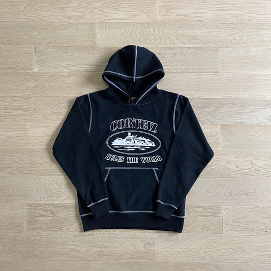 CORTEIZ ALCATRAZ BLACK/WHITE HOODIE