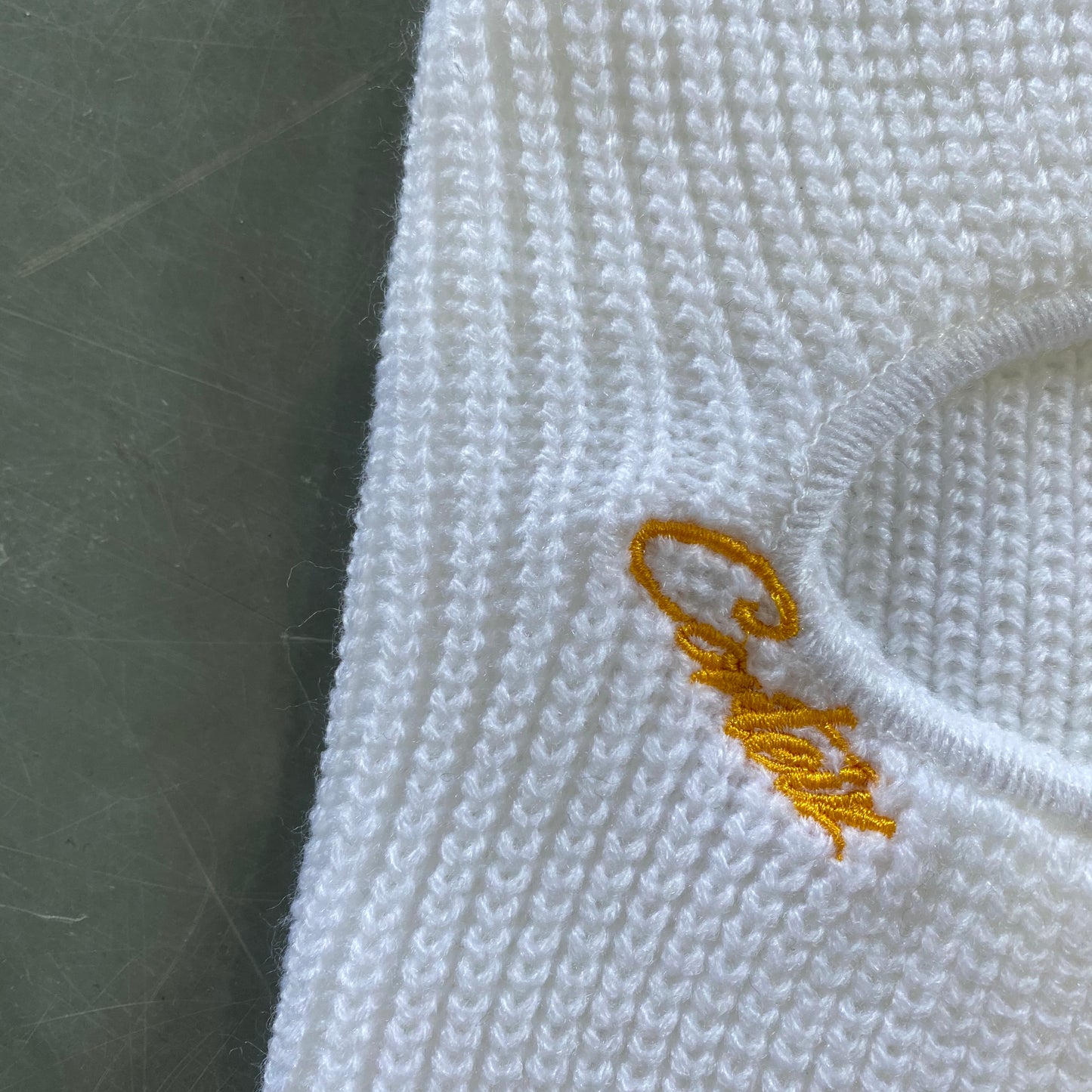 CORTEIZ WHITE/YELLOW BALACLAVA