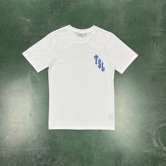 TRAPSTAR WHITE/BLUE T-SHIRT