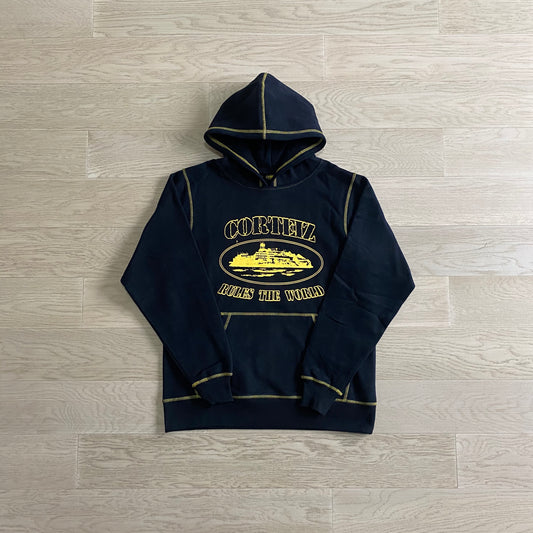 CORTEIZ ALCATRAZ BLACK/YELLOW HOODIE