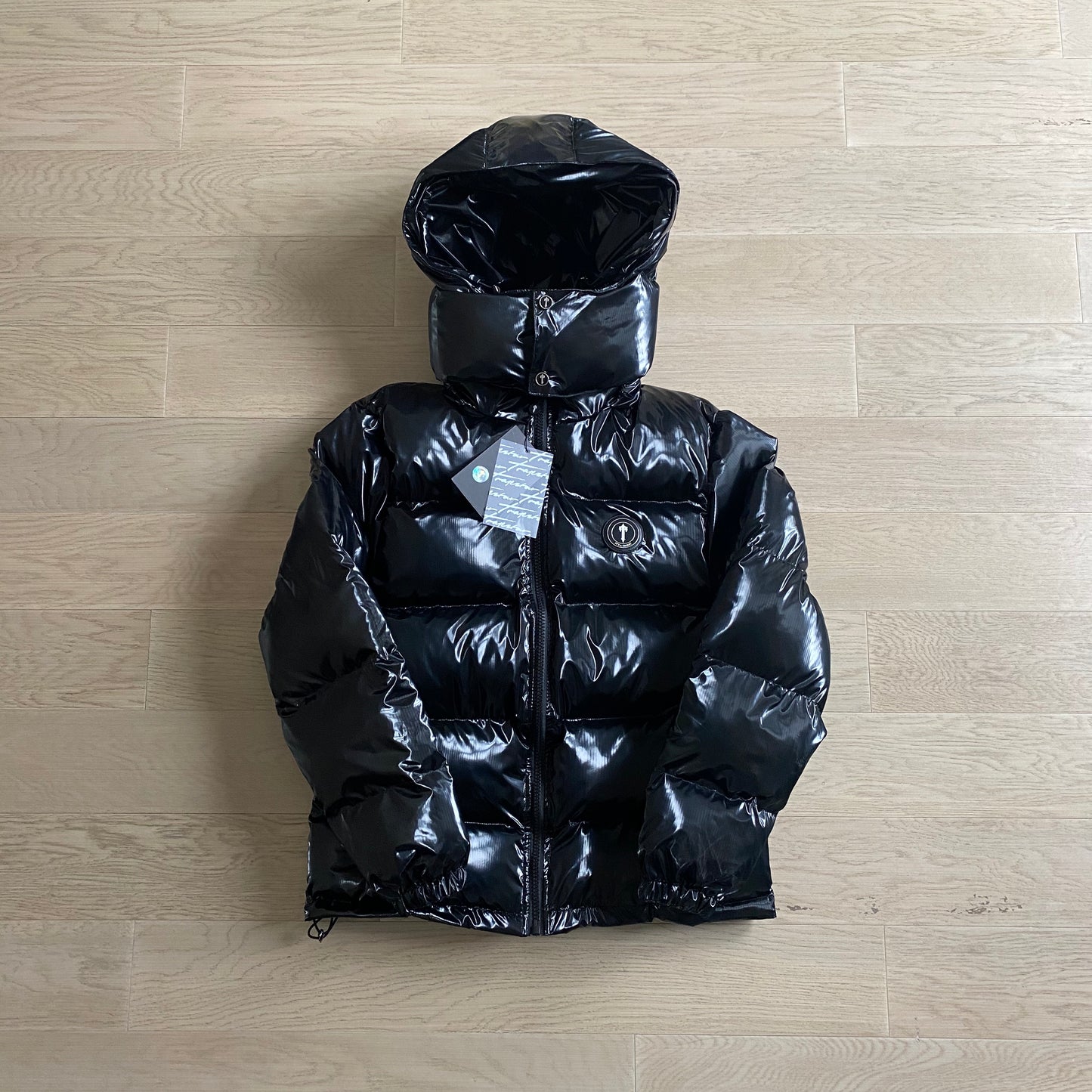 SHINY TRAPSTAR PUFFER- BLACK 2.0