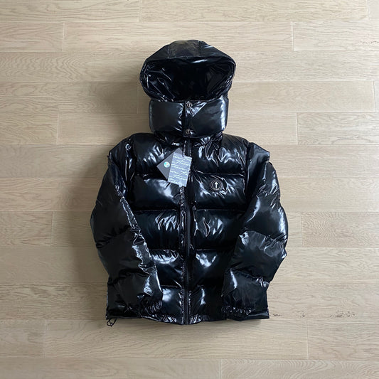 SHINY TRAPSTAR PUFFER- BLACK 2.0