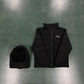 TRAPSTAR HOODED PUFFER - TRIPLE BLACK