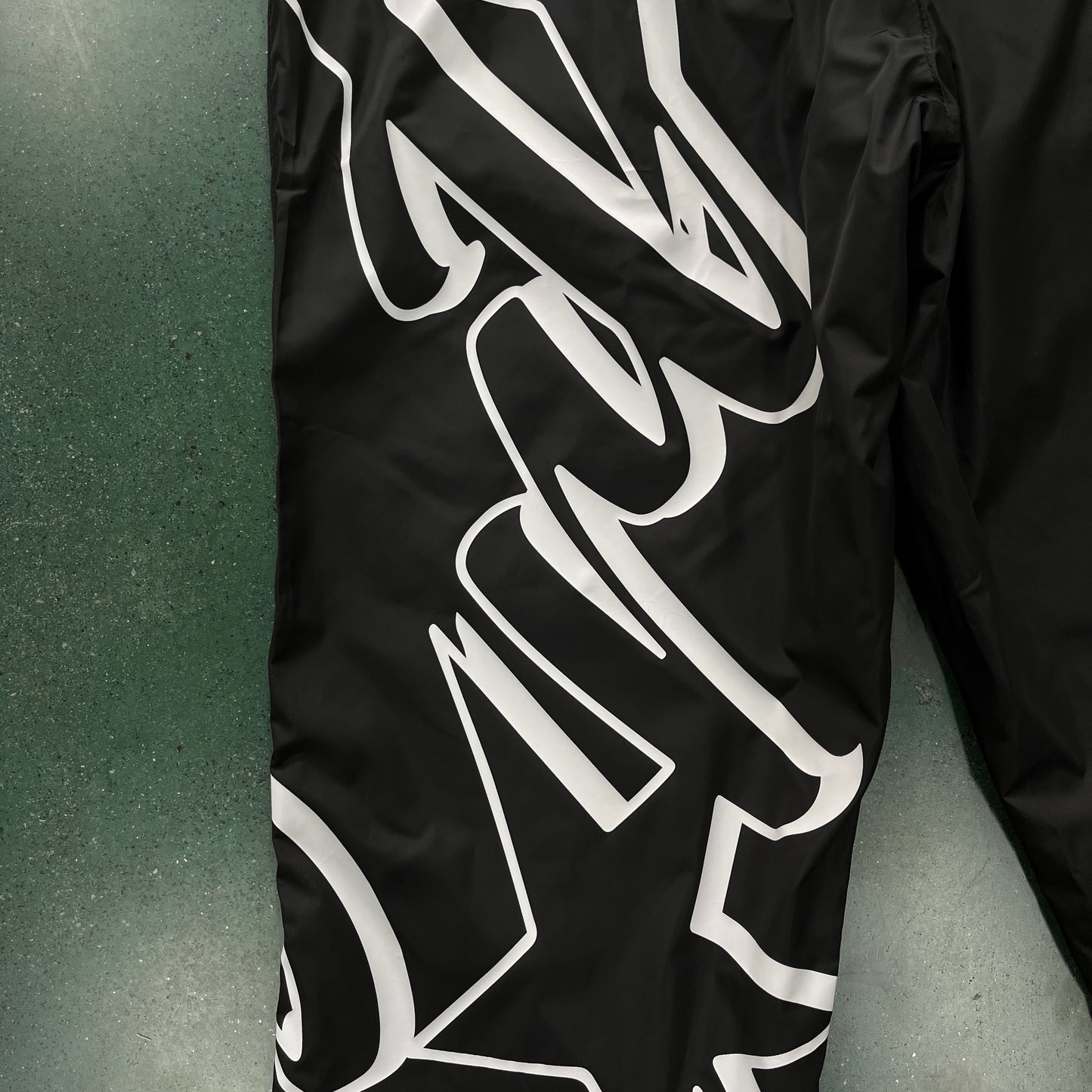 CORTEIZ ALL BLACK NYLON JOGGERS