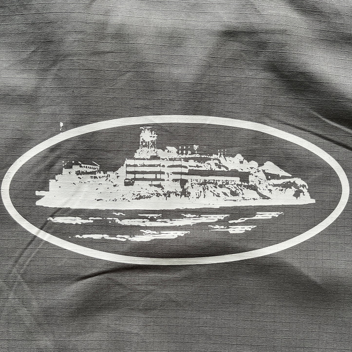 CORTEIZ STADIUM GREY VARSITY JACKET