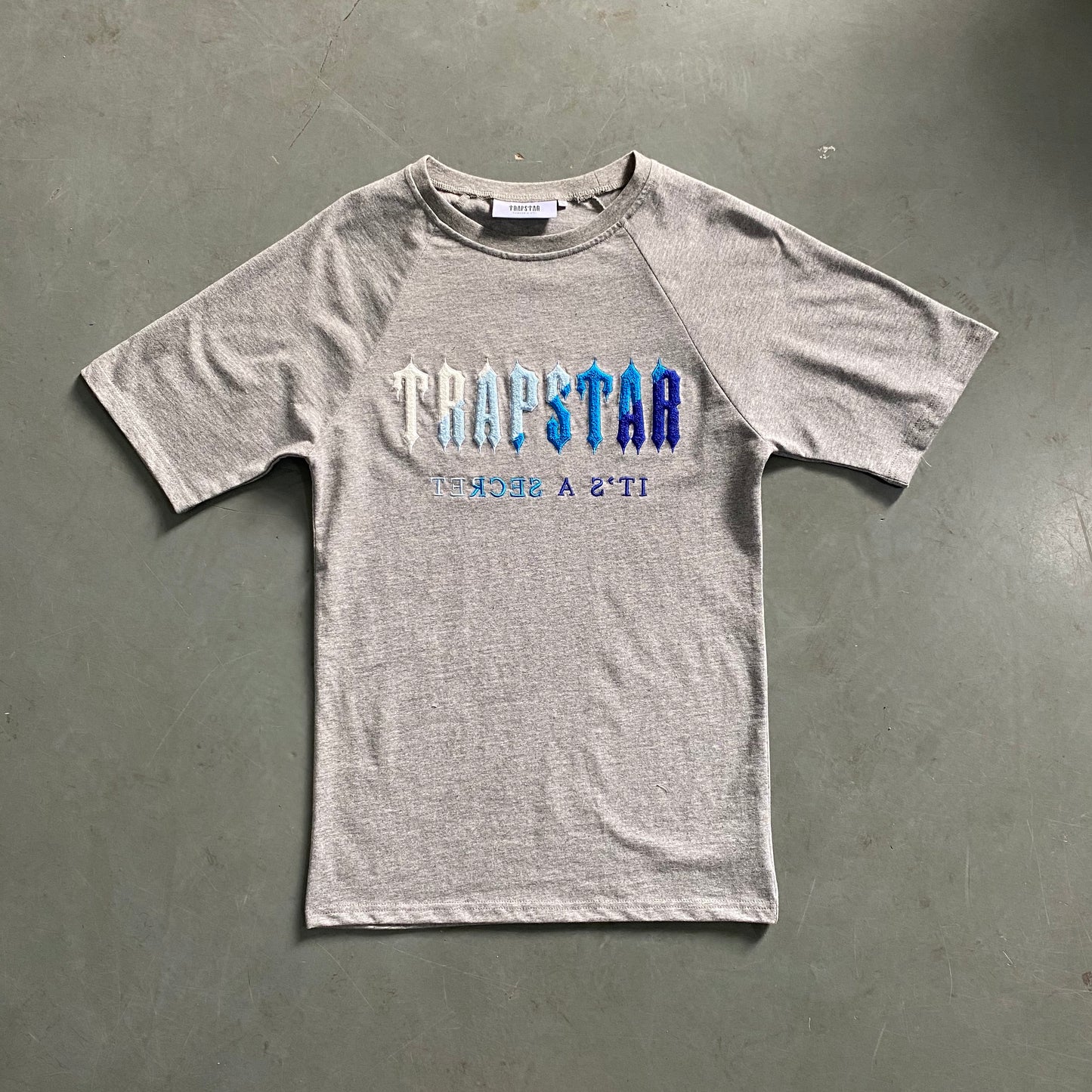 TRAPSTAR GREY/BLUE T-SHIRT