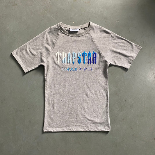TRAPSTAR GREY/BLUE T-SHIRT