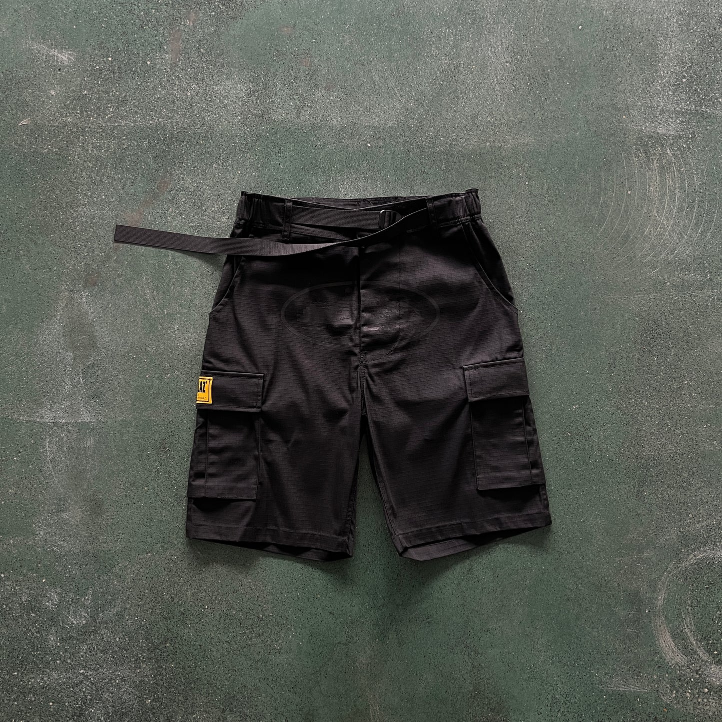 CORTEIZ ALL BLACK CARGO SHORTS