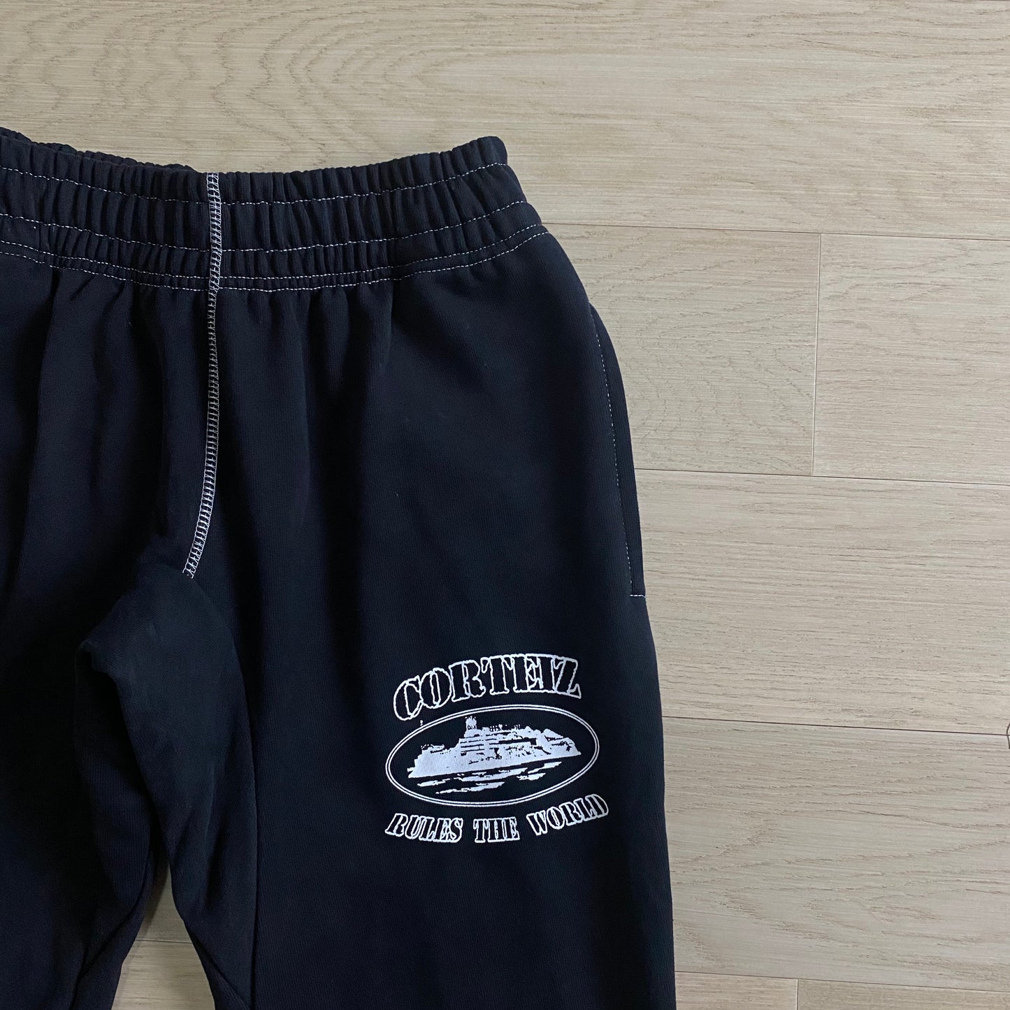 CORTEIZ ALCATRAZ BLACK/WHITE JOGGERS