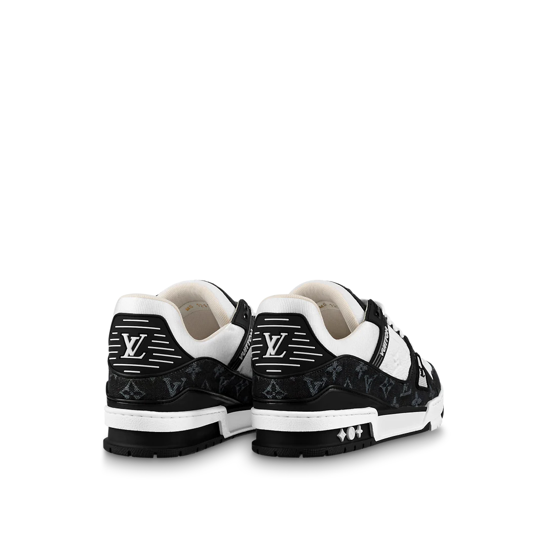 SNEAKER LV TRAINER BLACK N WHITE