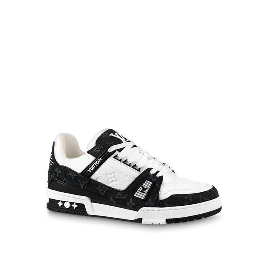 SNEAKER LV TRAINER BLACK N WHITE
